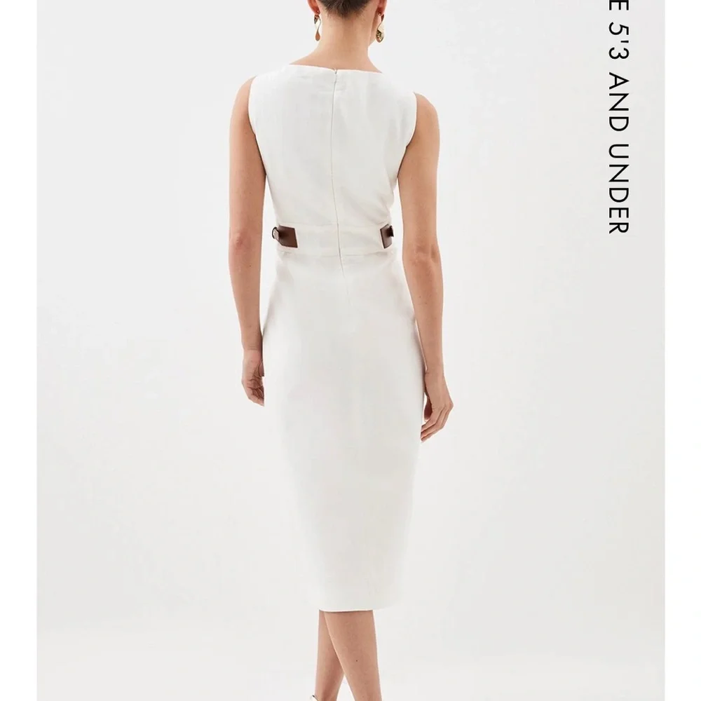 Karen Millen Ivory Linen Dress - Picture 2 of 7